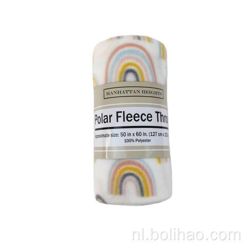 Kinderen fleece deken regenboog baby deken pool fleece deken voor baby